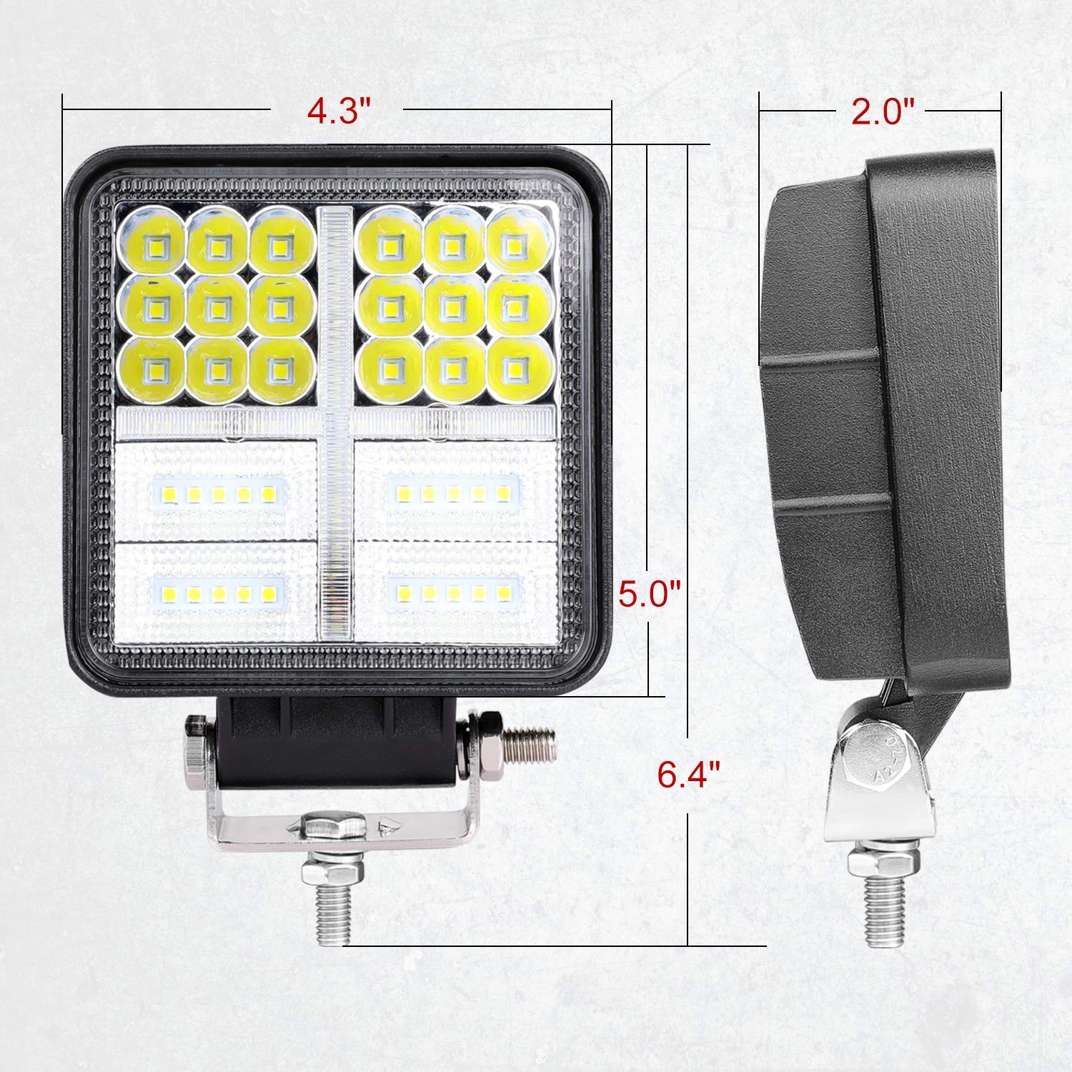 Мощен 162W LED 54 ЛЕД Диоден Фар Работна Лампа Прожектор Задна Светлина 12V 24V