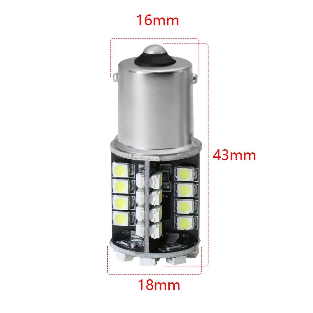 LED Лед Крушки, 44 SMD, Canbus, 1156 (P21W), 12V, Бяла Светлина