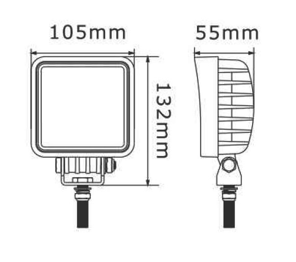 10См 27W Супер Мощен Квадратен PRO Led Диоден Халоген Лед Лампа Прожектор 12-24V