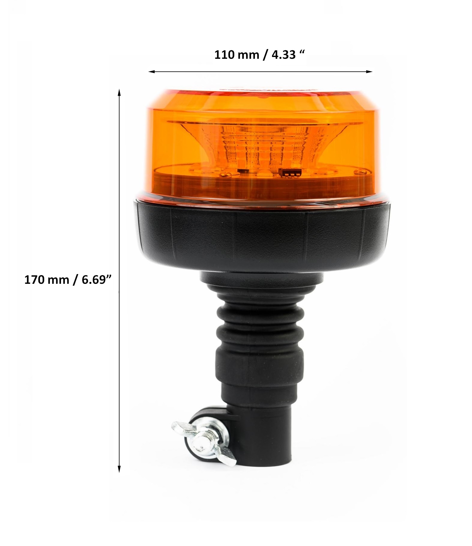 LED Лед Диодна Аварийна Сигнална Лампа Маяк Буркан 12/24V , Блиц, Slim, E-Mark, 12 SMD