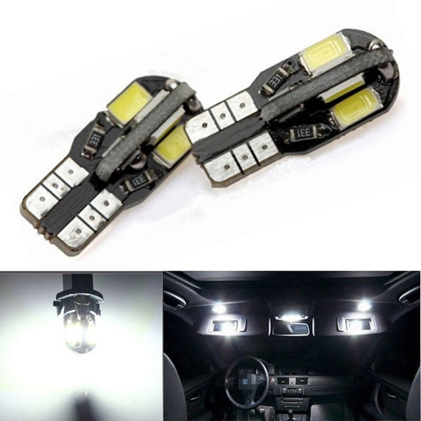 Лед Крушки За Габарит, Т10 W5W LED 8 SMD 5730, Canbus, 12V, Бяла Светлина, Error free , Без грешки