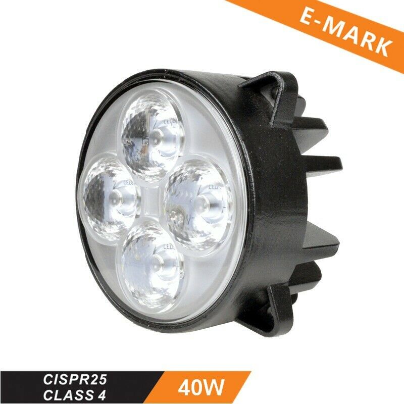 ЛЕД Диоден Халоген LED Фар - 3400lm 8,4cm 40W PRO - ОЕМ Case IH, Challenger, RoGator, John Deere, New Holland