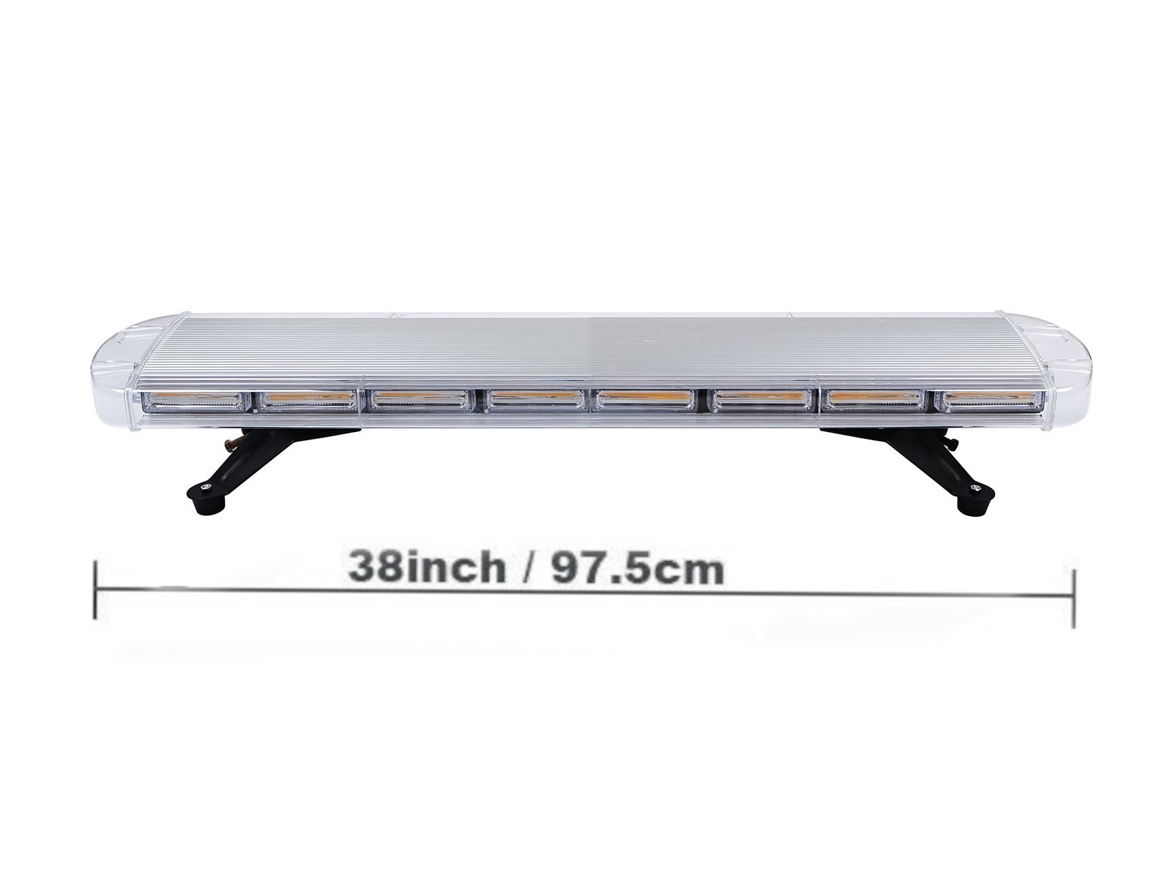 Мощна аварийна сигнална лампа 97.5 см LED ЛЕД блиц маяк буркан лед бар 12-24V със 16 режима на работа жълта за пътна помощ платформа снегорин багер бу