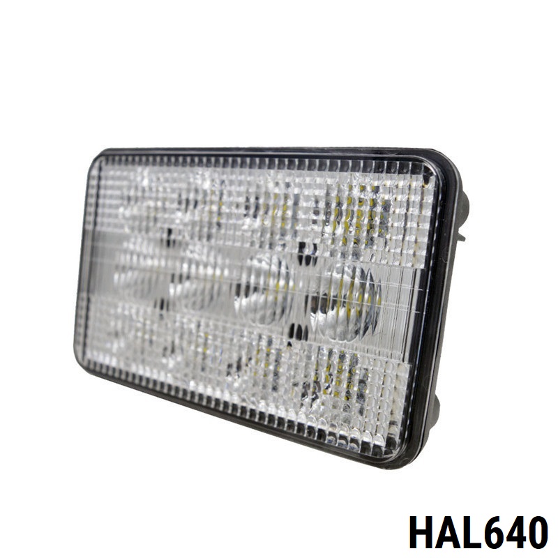 ЛЕД Диоден Халоген LED Фар - 5100lm 16.5cm 60W PRO - Късa/Дълга Светлина - John Deere със Задно Захващане