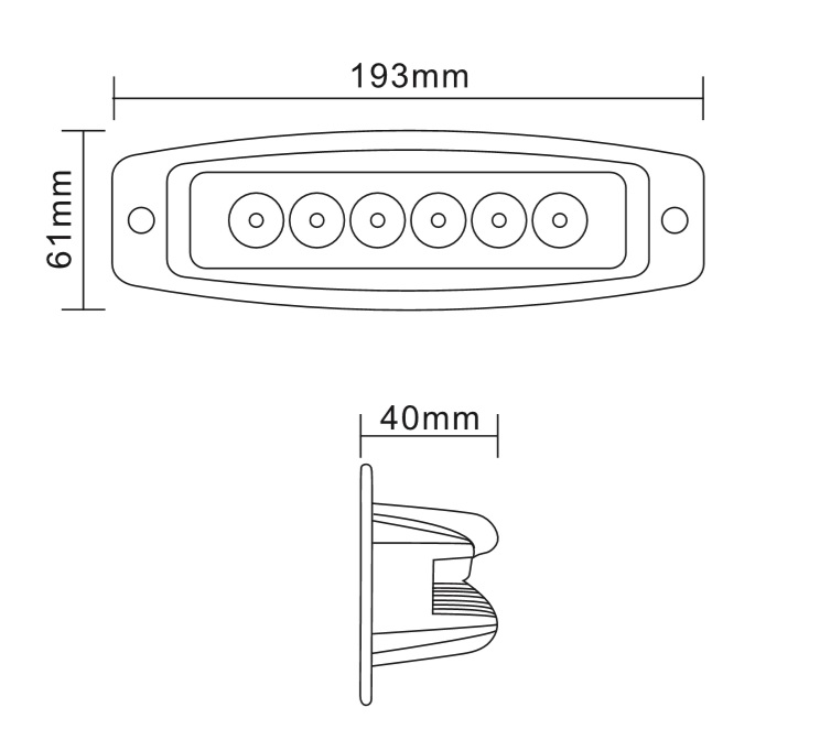 18W LED ЛЕД Диоден Фар Лампа Прожектор Задна Светлина За Вграждане Дневни Светлини