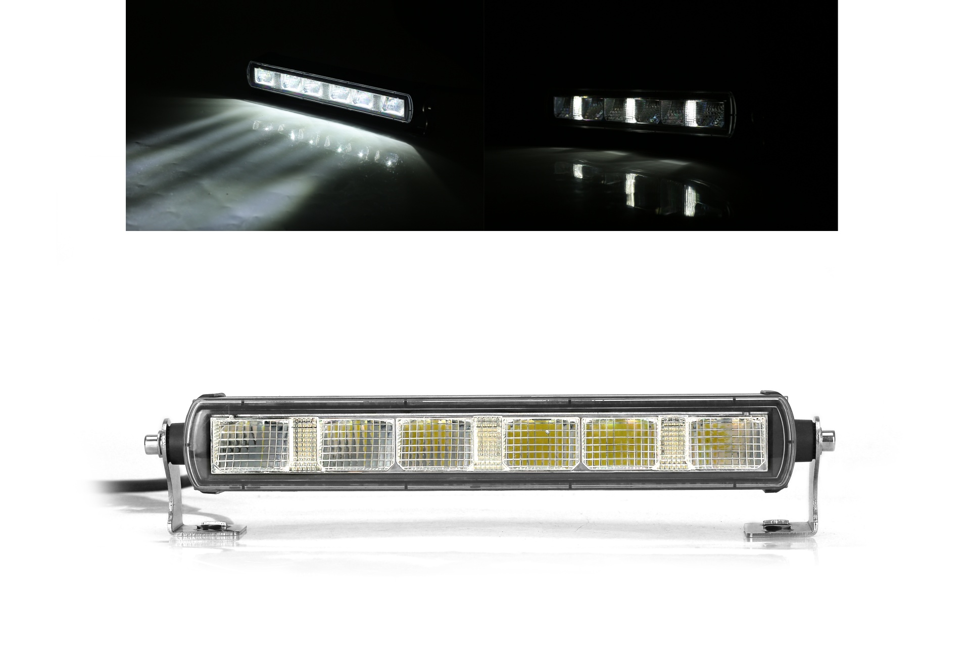 28,4 См LED Лед Бар с Насоченa SPOT Светлина, Три Функции, Е-Mark, 30W, 2200lm, 12V-24V, Автомобил, АТВ, Джип, 4х4, SUV, Offroad, Камион