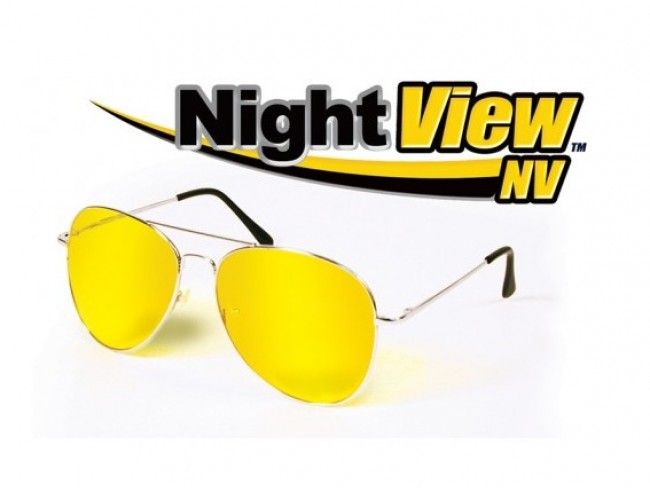 Очила за нощно шофиране - HD Night Vision тип Ray Ban Aviator с метална рамка