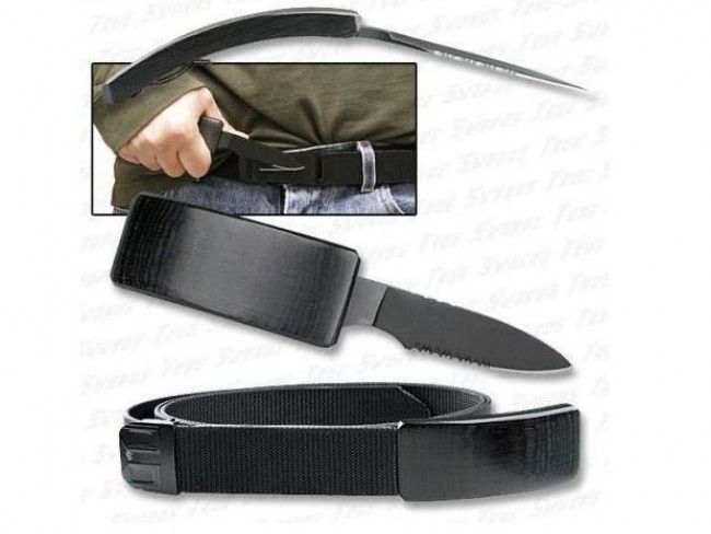 Рядък модел : BELT KNIFE DV-01 - нож, скрит в токата на универсален размер колан