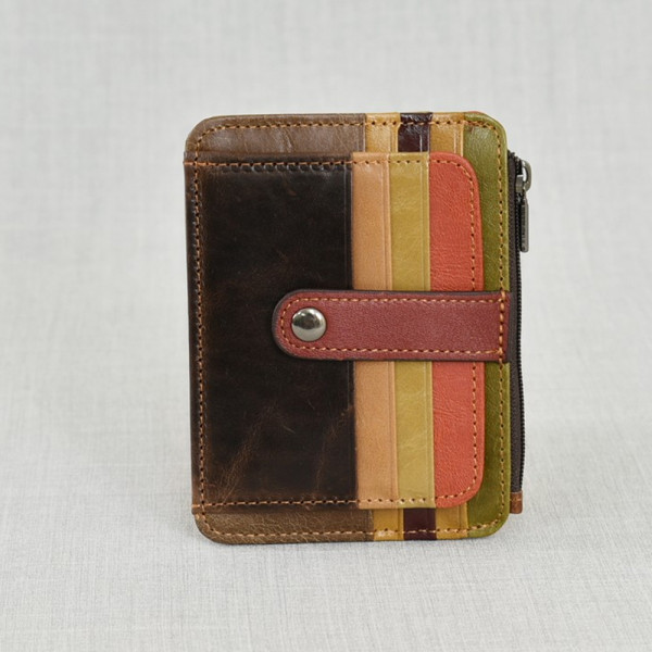 Универсален визитник от естетствена кожа 1319 МУЛТИЦВЯТ