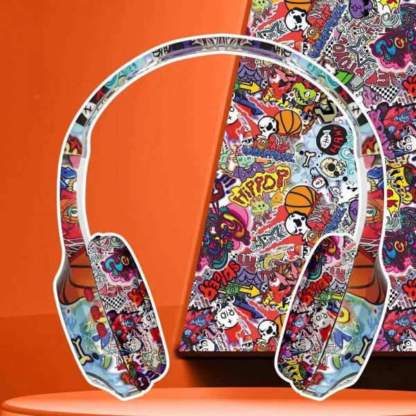 Нови безжични Bluetooth слушалки Trend BK-32, графити, стерео слушалки