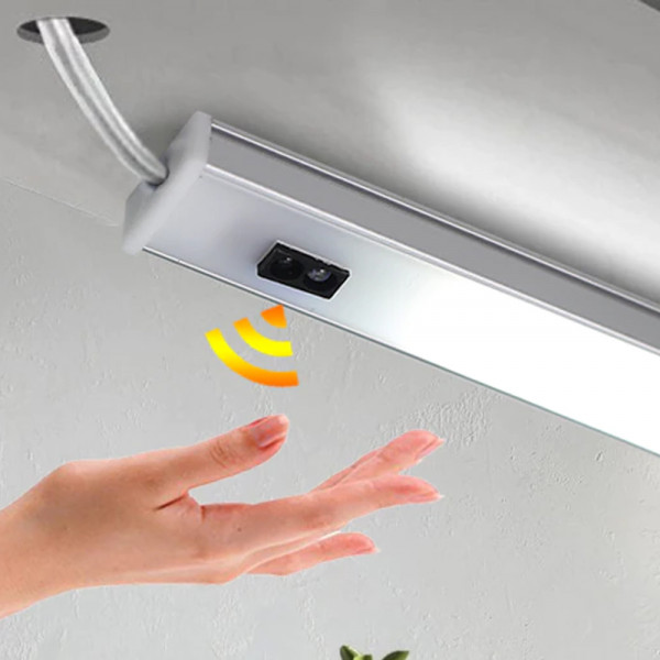 30см LED тяло 6W 6000К със сензор за движение и бутон за регулиране на светлината, USB захранване