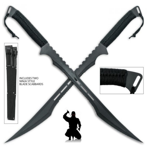 Двойка съединяващи се мечове TWIN NINJA SWARD, с калъф за гръб
