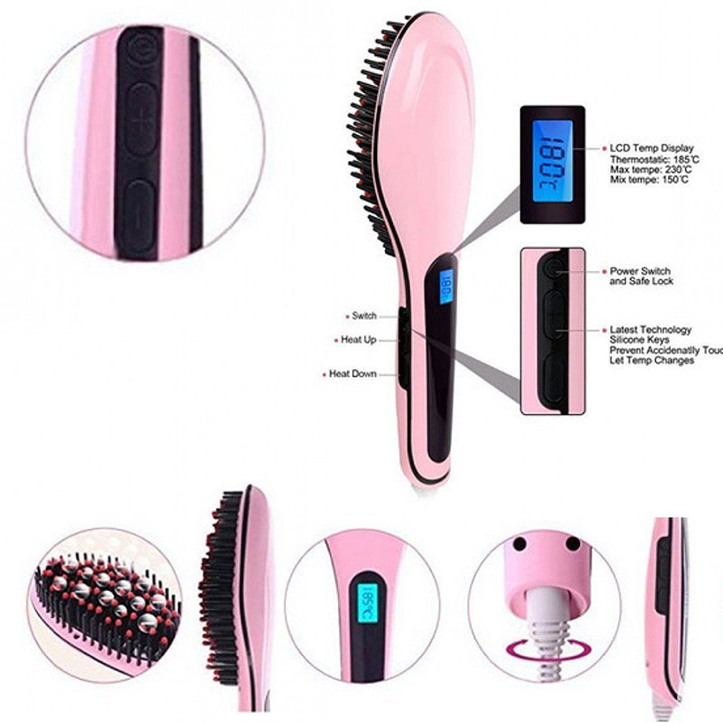 Четка за бързо изсушаване и изправяне на коса HQT-906 FAST HAIR STRAIGHTENER XPRESS