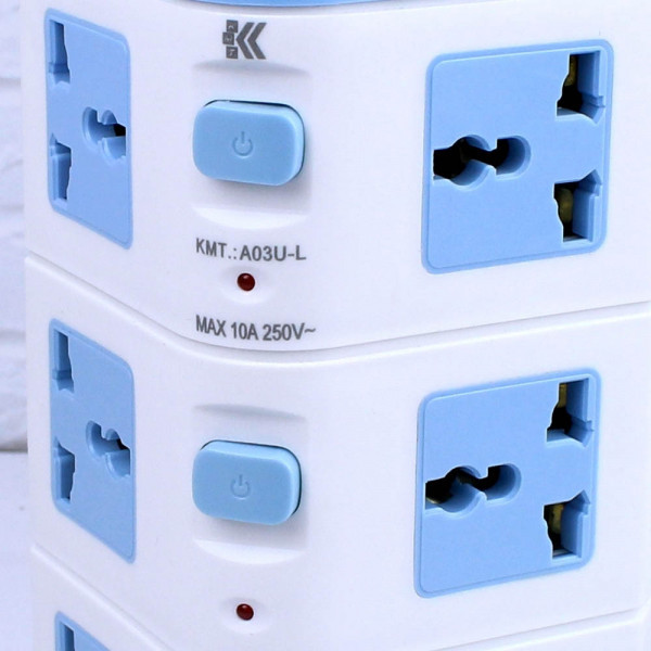 12 ТЕРМИНАТОР разклонител + 3 USB- разклонител с 12 гнезда ~220V и 3 USB порта, 2.1A, LH-A03U, BFO, BF22