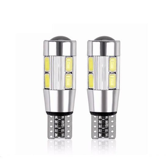 Лед Крушки За Габарит, Т10 W5W LED 10 SMD, Canbus, 12V, Бяла Светлина