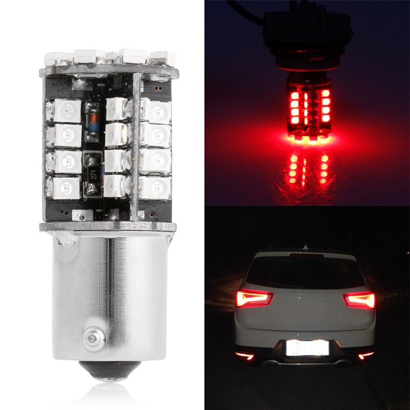 LED Лед Крушки, Стоп, 44 SMD, Canbus, 1156 (P21W), 12V, Червена Светлина