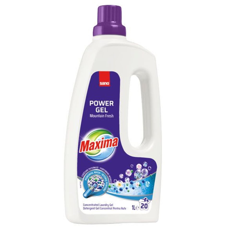 Гел за пране Sano Maxima Mountain Fresh, 1 л, 20 пранета