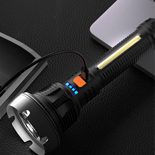 Мултифункционален USB акумулаторен LED фенер с дълъг обсег, захранващ дисплей за куп приложения и включен 5V USB кабел за зареждане - без загуба на енергия и замърсяващи батерииQB-1968