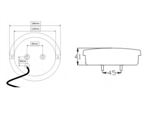 Комплект LED Светодиодни Стопове с Неон Ефект, Кръгли, Тип Хамбургер 12V-24V, E4, Ø14 см