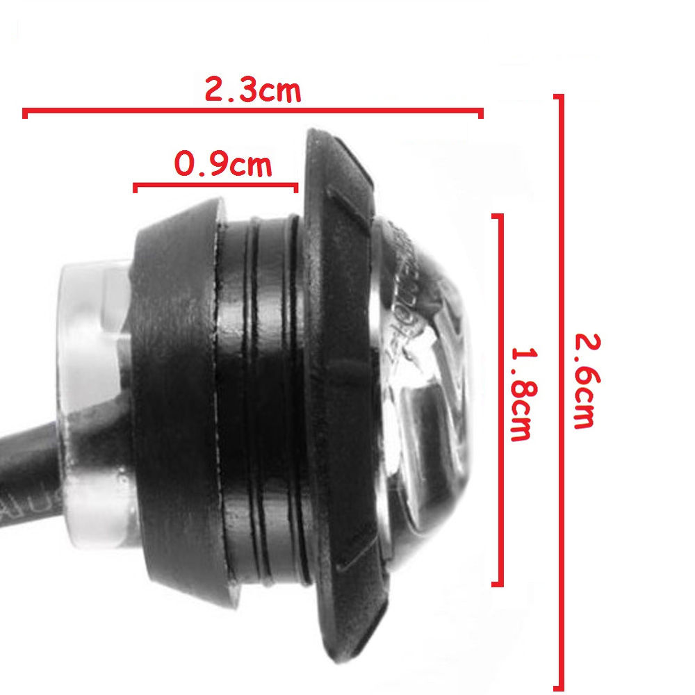 Габарит LED Светодиоден, Тип Копче, Маркер, Токос, Бял, 24v