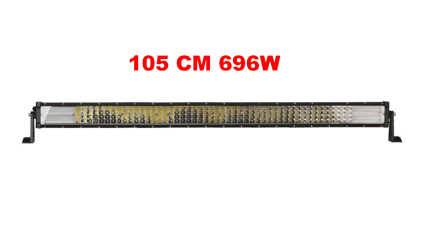 105 См 696W Мощен 7D 7Д Led Bar Лед Диоден Бар Прожектор 12V 24V 4 Редов