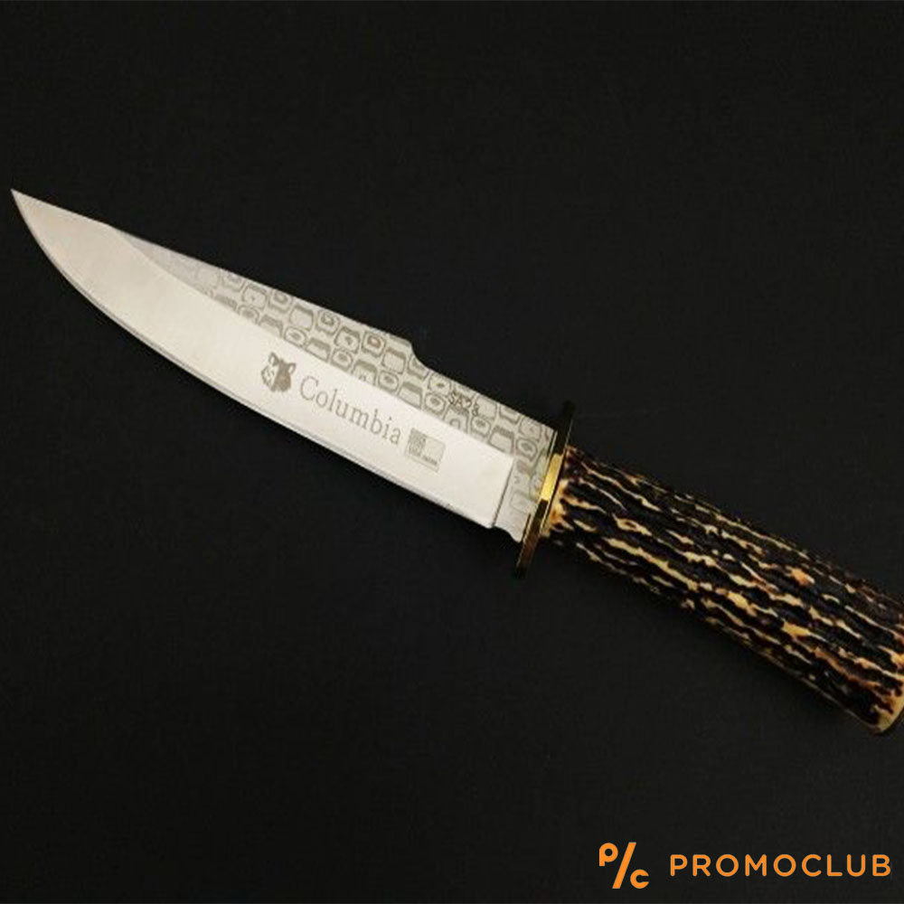 Голям ориенталски ловен нож COLUMBIA USA PIRAT SA23 широко острие, кръгла кокалена дръжка