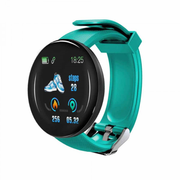 Смарт часовник No brand D18, 44mm, Bluetooth, IP67 -  ЗЕЛЕН