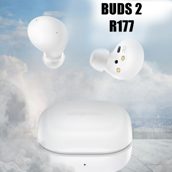 Безжични Bluetooth слушалки BUDS 2 R177 с дълбок и богат звук - БЕЛИ