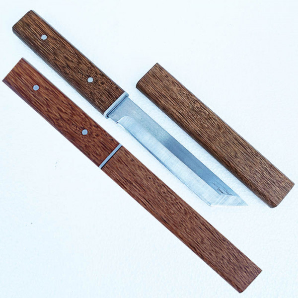 Висок клас японски ТАНТО нож KIBU JP06 WOOD, D2 steel, HRC 58-60, 26 см, луксозна подаръчна кутия