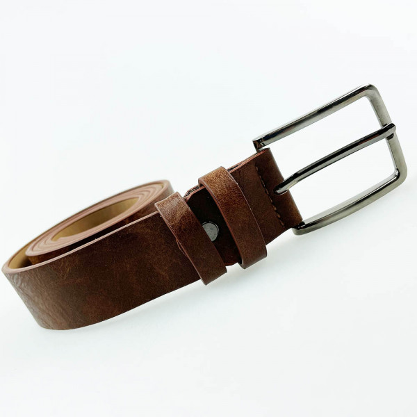 Елегантен колан Exclusivo Men LIGHT BROWN, дълъг 120 СМ, светло кафява еко кожа