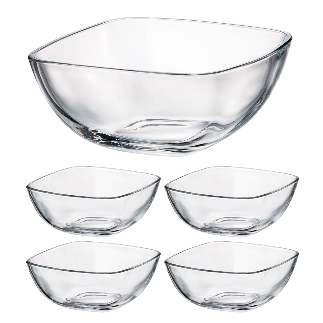 Комплект купи Bohemia Serve Bowl Set 1+4, 18/29 см, Кристалит