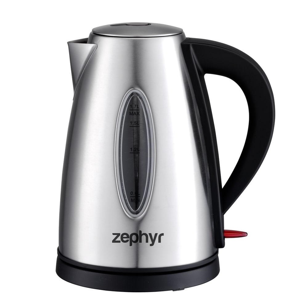 Електрическа кана ZEPHYR ZP 1230 SB, 2200W, 1.7 литра, Подвижен филтър, Безжична, Инокс