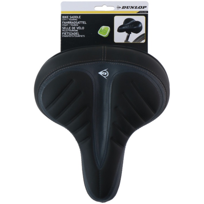 Анатомична седалка за велосипед черена DUNLOP 25 см x 21 см x 12 см