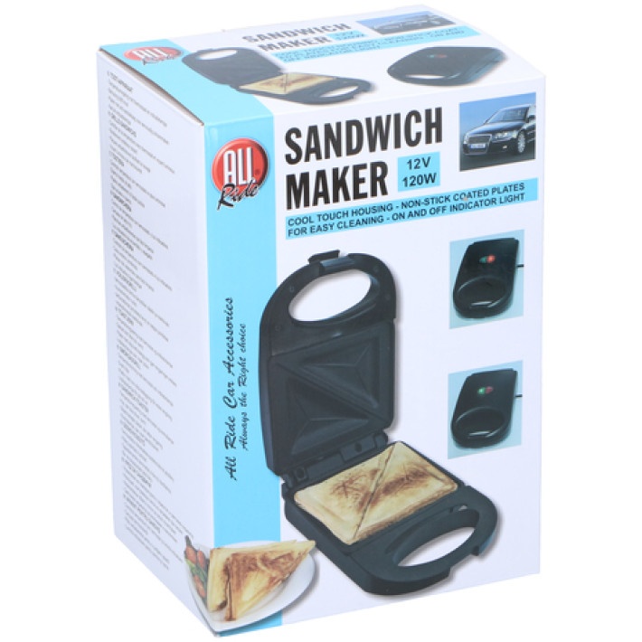 Преносим уред тостер за приготвяне на тост сандвичи 12V 120W