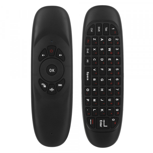 Универсално дистанционно No brand C120, Air mouse, USB 2.4GHz, Микрофон, Черен - 13052