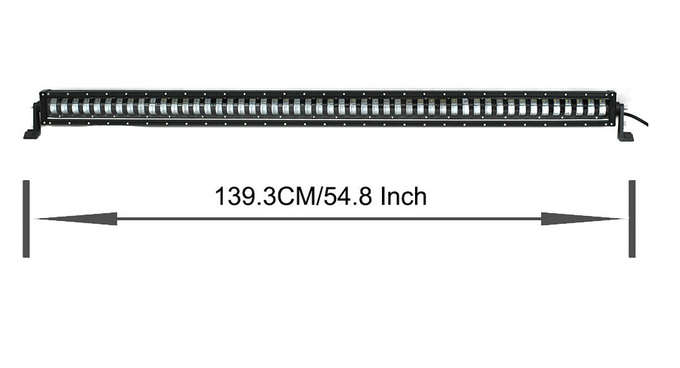 9D 140 СМ Led Bar Лед Бар Hi/Lo Kъси Дълги Водоустойчив Удароустойчив 12V 24V 32000 LМ 400W С Лупи Off-Road Лед Бар За Джип ATV