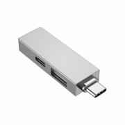 USB хъб WiWu T02 Pro, Type-C, 3 Порта, USB 3.0, Сив - 17755