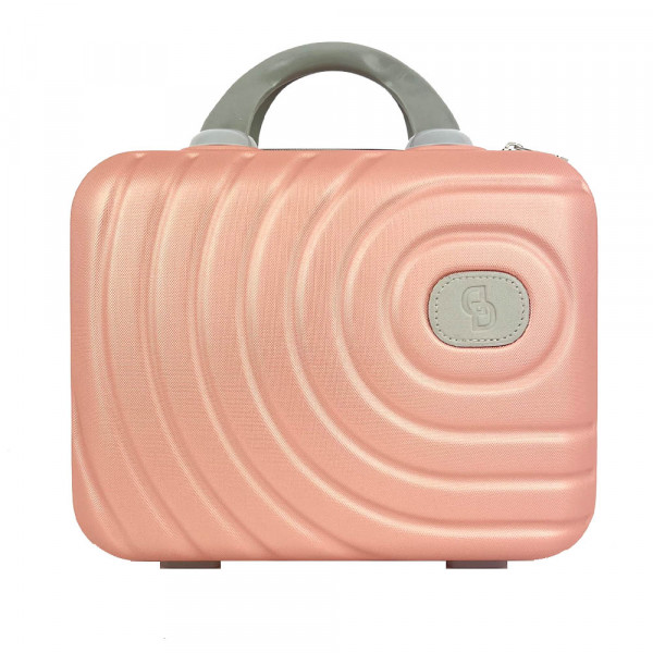 Надкуфарна пътна чанта CUBE DD PEACH, PVC, с цип, крачета и ластик за фиксиране