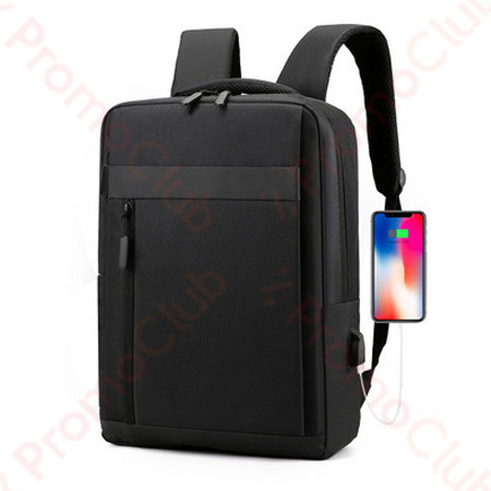 Стилна раница за лаптоп с USB порт - BLACK 12131