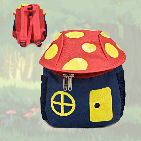Интересна и удобна детска раница MUSHROOM HOUSE - DARK BLUE 2345