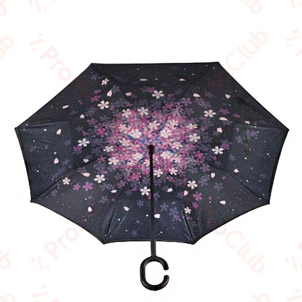 Ветроупорен затварящ се наобратно чадър COOLBRELLA - LITTLE FLOWERS 41682 здрав и удобен