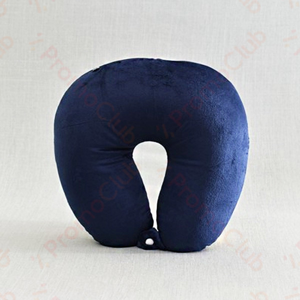 Мека и удобна възглавница за път с копче TRAVEL COMFORT - DARK BLUE 1592