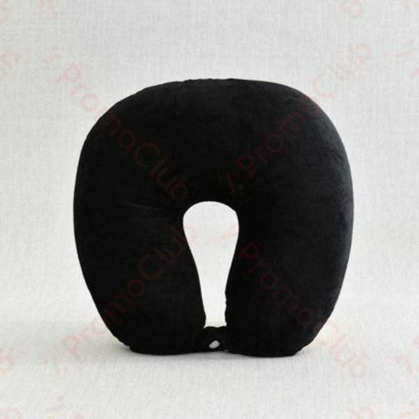 Мека и удобна възглавница за път с копче TRAVEL COMFORT - BLACK 1592