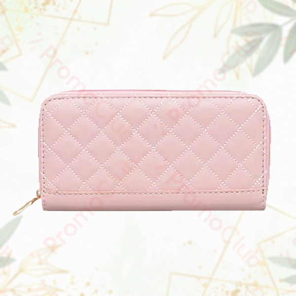 Красиво, елегантно и практично дамско портмоне от еко кожа LUX - PINK 02531