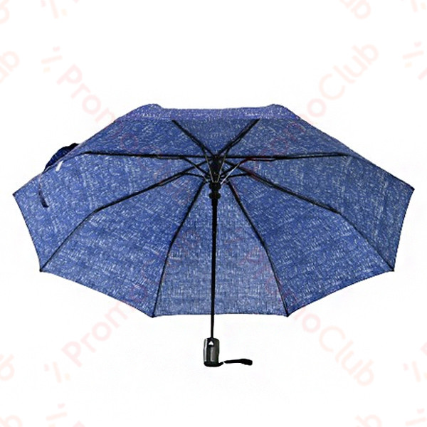Стилен дамски чадър със здрава рамка от осем спици RAIN - DARK BLUE 22609