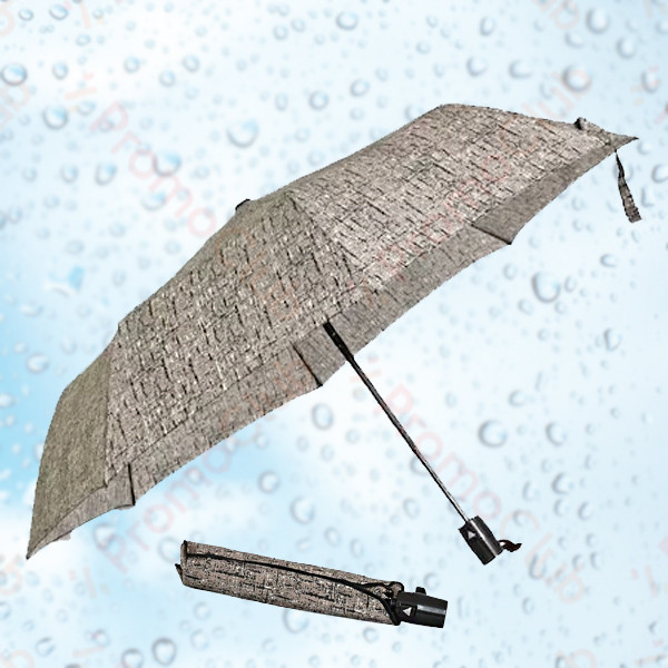 Стилен дамски чадър със здрава рамка от осем спици RAIN - BEIGE 22609