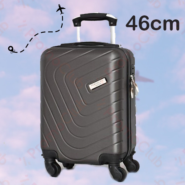Удобен и здрав авио куфар за ръчен багаж ABS, 46cm - GREY 2052