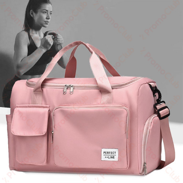Здрава и удобна текстилна чанта 12930 PINK за ръчен багаж, спорт, бебе и др.