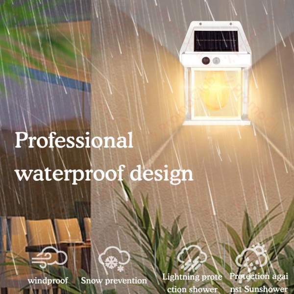 Декоративна сензорна соларна лампа с крушка BK-888 - SOLAR INTERACTION WALL LAMP