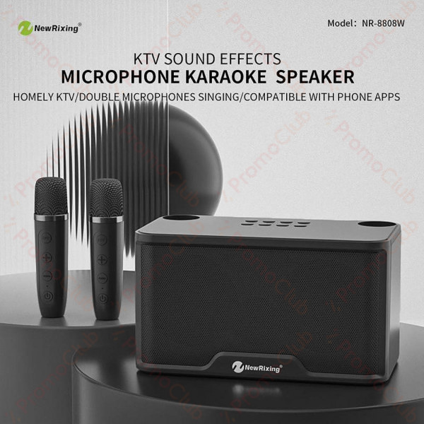 Портативна мощна HiFi Bluetooth система NEW RIXING NR-8808 с мощен звук и 2 микрофонa